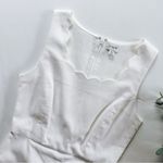 J.Crew NEW Factory White Scallop Dress Sleeveless Photo 6