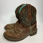 Ariat ‎ FatBaby heritage dapper western boots women’s size 7 cowgirl brown teal Photo 1