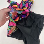 Catalina Vintage 1960s/70s Floral Swimsuit Size 10 Made in USA Neon Abstract Photo 4