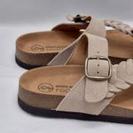 White Mountain Happier Footbed Sandals Minimalist Shoes Women's Size 6M Beige Photo 3