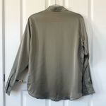 Ralph Lauren Lauren Classic Fit Satin Charmeuse Shirt in Green NWT Photo 6