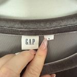 Gap Women’s Small Gray Brown Velvet Longsleeve Photo 1