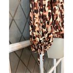 Andrew Marc  New York Womens Animal Print Top Blouse Size S Photo 4