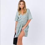 Princess Polly  Size 4 Candice‎ Sage Green Ruffle Short Sleeve Mini Dress Photo 5