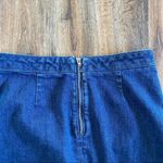 ASOS  Blue Denim Zipper Back Mini Skirt Size 6 Photo 5