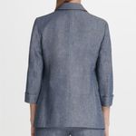 DKNY Cuffed Rolled Sleeve Blazer Chambray Blue Photo 1