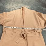 Stefanel Kimono Jacket Silk Linen Womens 12 Light Orange Tie Waist Long Sleeve Photo 9