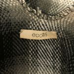 Urban Outfitters Ecote Womens Poncho Sweater Wrap Fringe Plaid Black White Photo 2