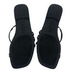 Nine West Tigra Square Toe Strappy Slide Flat Sandal Black Gold Size 7M Photo 7