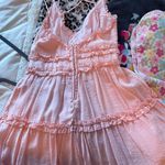 Criss cross halter mini pink dress Photo 1