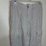 C&C California  100% Linen Beige Cargo Joggers Size Large Photo 3