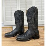 Shyanne  Lasy Floral Embroidered Western Boot Black Leather Size 7.5 NWOB Cowgirl Photo 3