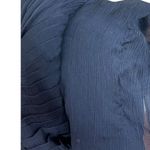 Tadashi Shoji Tadashi Collection Navy Silk Chiffon Beaded Gown Formal Evening Dress Size 0 Photo 9