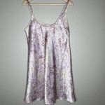 Oscar de la Renta Pink Label Lilac Paisley Satin Slip Dress L Coquette Y2K Soft Photo 3