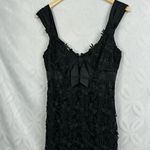 Yoana Baraschi Neoclassic Lace Rockabilly Bow Black Tie Sheath Dress Size 8 Photo 4