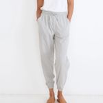 Madewell  Hemp-Cotton Pull-On High-Rise Jogger Pants Blue Gray Size Medium Photo 4