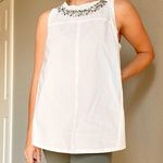 Rebecca Taylor  White Floral Embellished Tank Top Photo 0