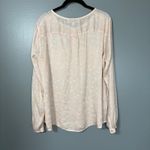 Loft Ann Taylor  Woman's Pale Pink Daisy Silky Top - Large - Minimalist Preppy Photo 5