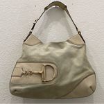 Gucci Vintage Authentic Hasler Horsebit Suede Pale Green/Beige Large Hobo Bag Photo 11