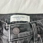 Abercrombie & Fitch The Skinny Highrise Rose Floral Embordered Dark Gray Jeans-4 Photo 2