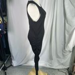 Michael Stars  Black Ribbed Tank Maxi Dress Size M Made‎ in USA Sleeveless Knit Photo 6