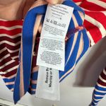 J.Crew Womens Small Red Multicolor Striped 100% Cotton Long Sleeve Top Preppy Photo 4