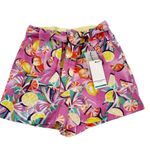 Anthropologie  Scotch & Soda Linen Blend High Waist Fruit Shorts Pink Size XS NWT Photo 3