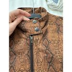 What Goes Around Comes Around NWT  Leather Brown Snake Print Racer Size M WGACA B Photo 5