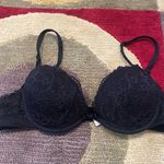 Intimissimi Black Lace Bra Bow Underwire Lingerie Intimates Push Up Size 36B Photo 0