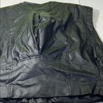 Peper Tee black Faux Leather Vest with Gold Accents. Size L Photo 15