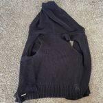 Michael Kors  Knit Sweater Womens S Black Sleeveless Open Front Drape Cardigan Photo 3