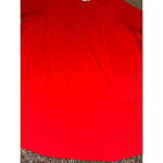 Dana Buchman Red Sheer Overlay Short Sleeve Blouse Photo 3