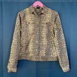 Anthony Thomas Melillo ATM Leopard Button Front Denim Jacket Photo 3