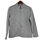 Vineyard Vines Women’s gray Fleece Jacket Striped Whale Logo Full Zip medium Photo 0