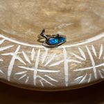 Blue Opal 925 Sterling Silver Dolphin Ring Photo 5