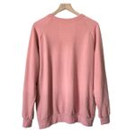 Aviator Nation Women's Heart Embroidery Relaxed Crew Sweatshirt in Pink Size XL Photo 4