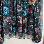 Ulla Johnson Bernadette Floral-Print Blouse Black Iris Photo 12
