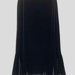 Mirasol Y2K Women’s L Maxi Black Velour Skirt Bias Ruffle Witchy WhimsiGoth Size L Photo 0
