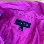 Talbots  Fuschia Metallic Zip Front Jacket Snap Cropped 14 Photo 2