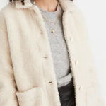 Madewell Sherpa Walton Shirt-Jacket Cream Ivory Button Down Size XS Photo 0