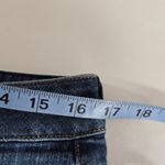 American Eagle Outfitters Blue Jean Shorts with Pink Floral Embroidery Size 8 Photo 4