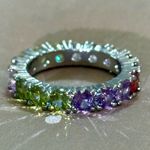NWOT Power of Three RAINBOW multicolored CZ ETERNITY RING in 7 Red Photo 5