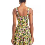 AQUA ‎ Floral Print Crop Top Black Pink Yellow Sleeveless Summer Casual Medium Photo 1