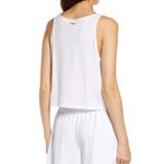 Lunya Organic Pima Cotton Cropped Tank Sleep Shirt in White Size XS Photo 2