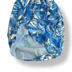 DO+BE NWT Tropical Halter Mini Dress Blue White Leaf Print Back Tie Medium Photo 8