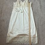Olga Vintage Ivory Lace Trim Slip Dress Midi Full Slip Size 38 Size M Photo 2