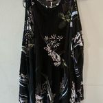 Free People Dress Women's XS Black Floral Fairy Grunge Tunic Clear Skies Flowy Photo 0