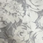 Spiegel  Cream & Gray Watercolor Floral Rose Cotton Jacket Blazer Plus Size 16W Photo 6