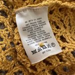 Anthropologie Angel of the North dark yellow open knit short sleeve top size S Photo 7