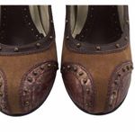 Sam Edelman  Brown Suede and Snakeskin Leather studded Shoes Photo 3